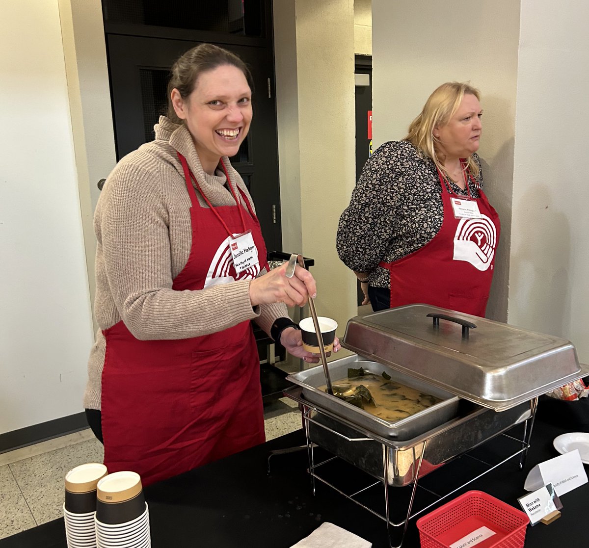 Brock FMS (@brockufms) on Twitter photo Janelle Montague and Associate Dean Melanie Pilkington served
Miso soup at the annual Souper Star to kick off <a href="/BrockUniversity/">Brock University</a>’s annual United Way Niagara employee fundraising campaign. Janelle Montague and Associate Dean Melanie Pilkington served
Miso soup at the annual Souper Star to kick off <a href="/BrockUniversity/">Brock University</a>’s annual United Way Niagara employee fundraising campaign.