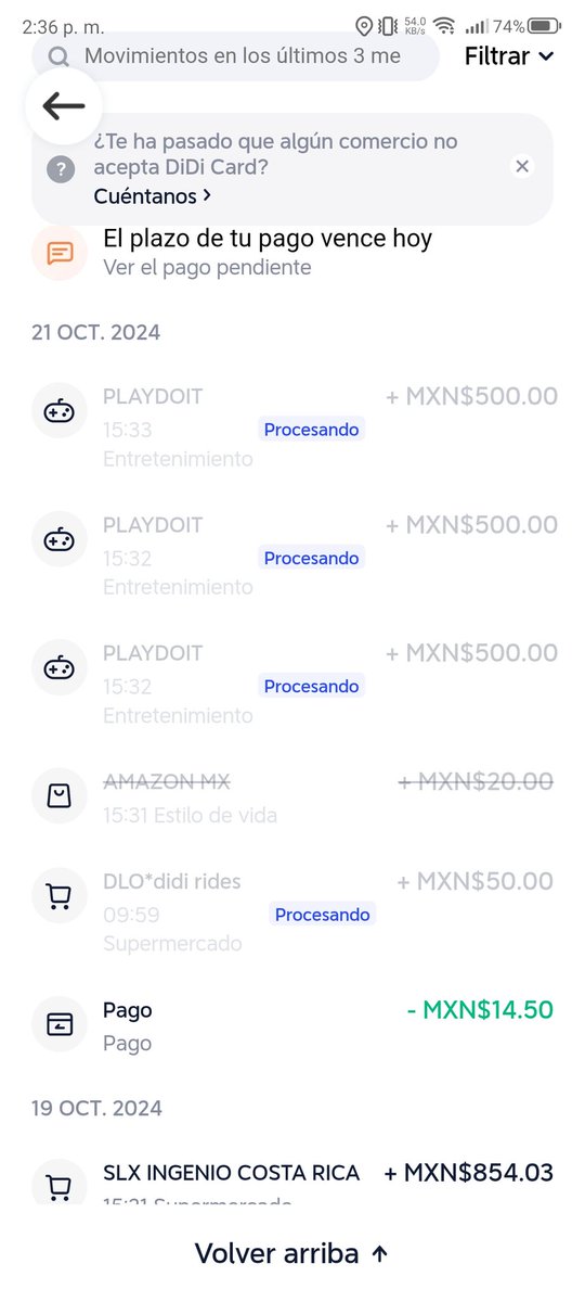 z2k5player's tweet photo. @DiDi_Mexico tengo cargos no reconocidos en mi #didicard y llevo días tratando de contactar y nadie contesta ni por llamada ni por la app https://t.co/RozDSj7YmL