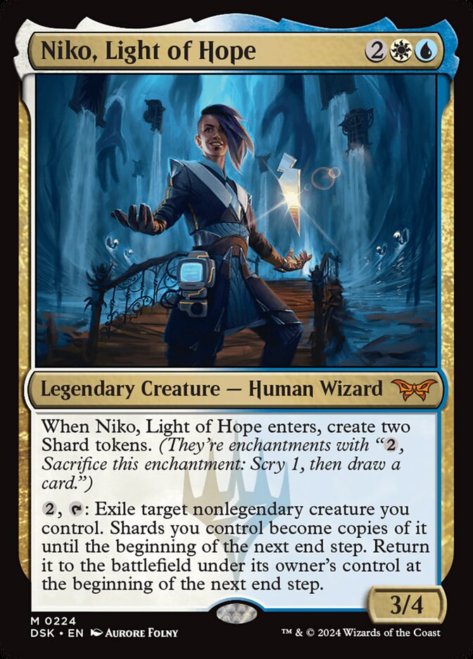 Jenn_the_Judge's tweet photo. #DailyRulesQuestion
I control Niko, Light of Hope, 2 Shards, and a face down Goblin Guide. I activate Niko targeting Goblin and attack with the resulting permanents. What happens? https://t.co/7JQz7e2fuZ