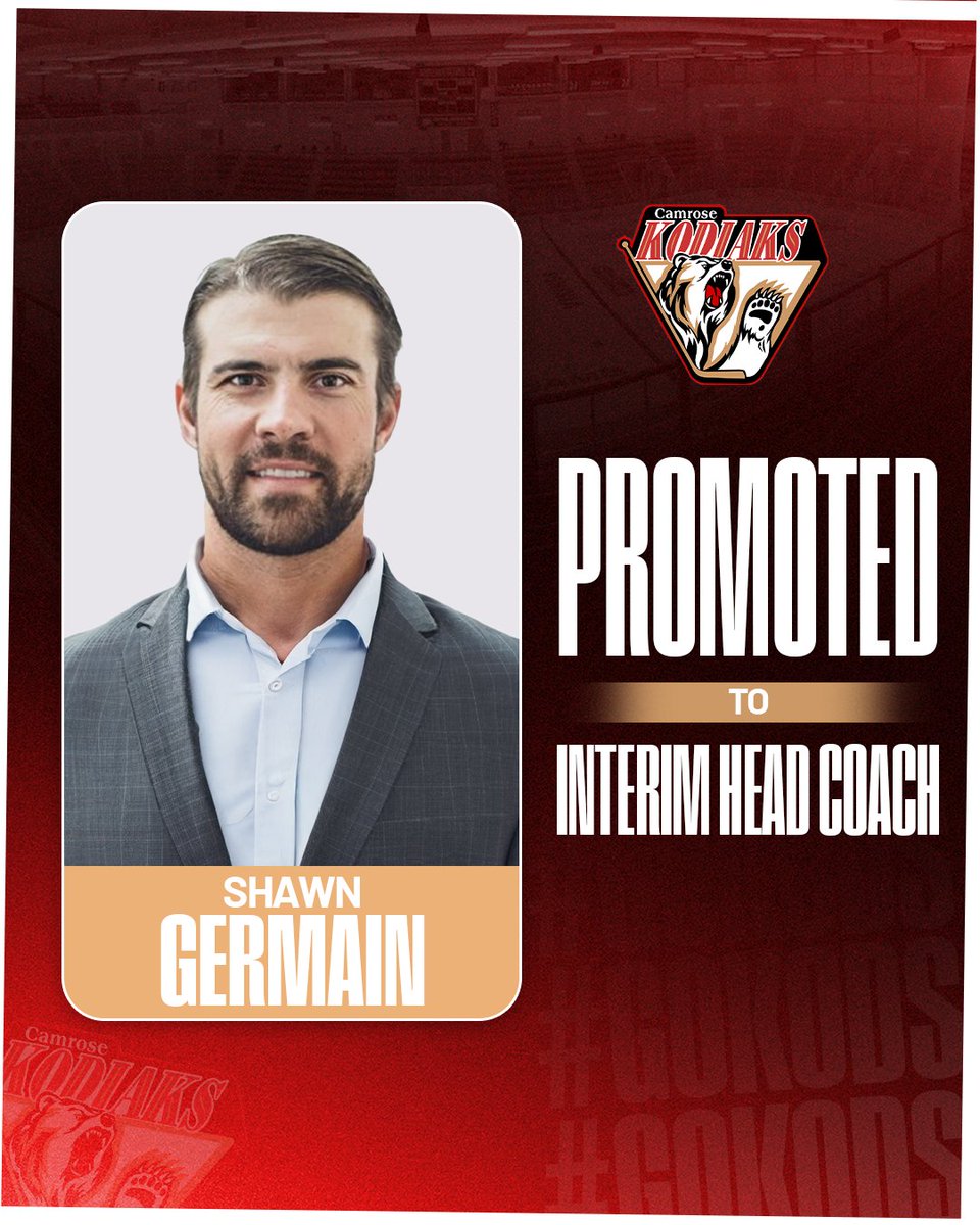 The Camrose Kodiaks have relieved Head Coach and Assistant General Manager Dean Fedorchuk of his duties.

The Kodiaks would like to announce the promotion of Shawn Germain to Interim Head Coach for the 2024-25 season!

Read More: camrosekodiaks.ca/kodiaks-germai…

#GoKods | #CamroseKodiaks