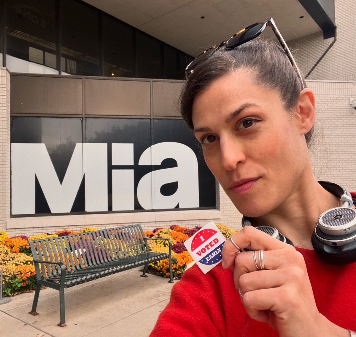 dessadarling's tweet photo. Sticker flex. 
Just voted at @artsmia. Good vibes, short line. https://t.co/JP4tObVlYY