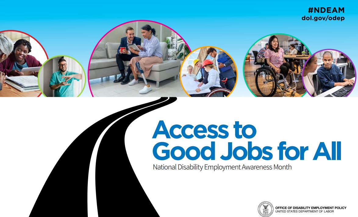 CalCommColleges's tweet image. It's #DisabilityEmploymentAwarenessMonth &amp;amp; the #CalCommColleges Accessibility Center is proud to highlight the theme, “Access to Good Jobs for All.” 

#CalCommunityColleges play an important role in addressing the gap faced by students with disabilities: catalog.onlinenetworkofeducators.org/browse/accessi….