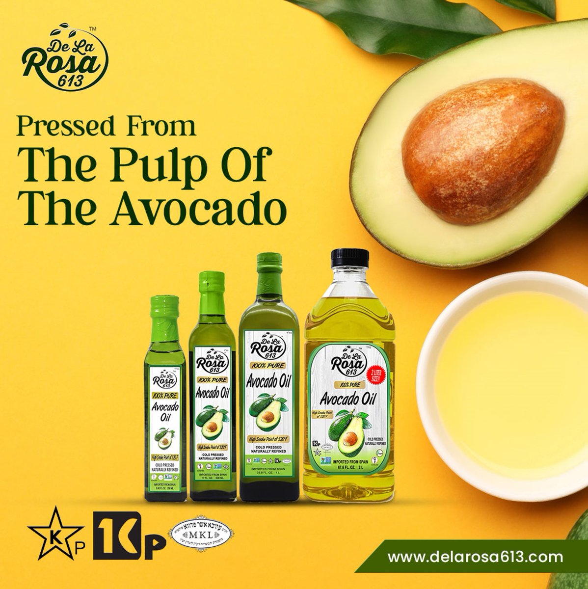 delarosa613's tweet image. Discover the finest culinary oils from De La Rosa 613! Whether it’s heart-healthy Extra Virgin Olive Oil, rich Black Truffle Oil, vitamin-rich Avocado Oil, or versatile Grape Seed Oil, each product elevates your cooking experience.
delarosa613.com/product-catego…

#PremiumOils