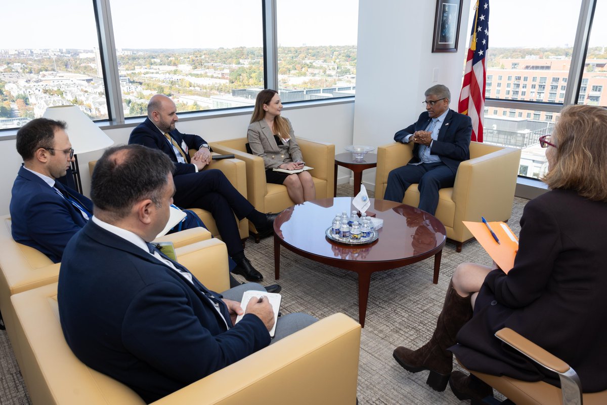 NSFDirector's tweet photo. .@NSF is committed to unlocking new perspectives and innovative ideas to drive growth and research competitiveness. It was a pleasure meeting w/ delegates from Armenia to discuss possibilities for US-Armenia collaborations, including establishing a US-Armenia Science Foundation. https://t.co/4TOgxPCdRn