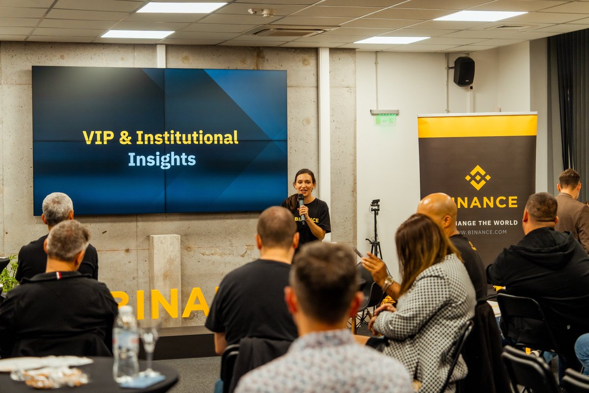 binance's tweet photo. Last week in Sofia, 100 Binancians gathered for an epic Bulgarian meetup.

We explored the latest Binance updates, learned about Binance VIP &amp; Institutional, and had fun with games and exclusive swag.

Thank you, Bulgaria, for making it unforgettable! https://t.co/33zS7xhWxO