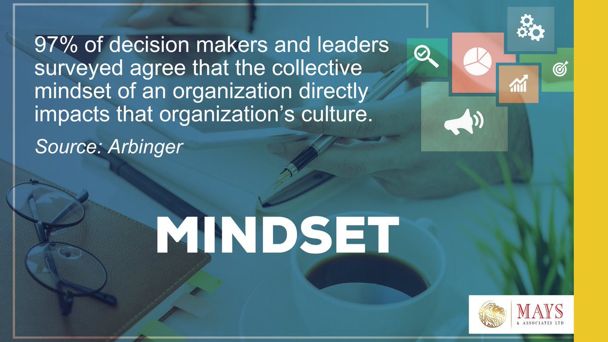 Creating a positive organizational culture starts with mindset. The way everyone on the team thinks and approaches challenges has a powerful influence on the entire workplace environment. Want to create a positive culture? Reach out to learn more: maysassociatesltd.com/culture-buildi…