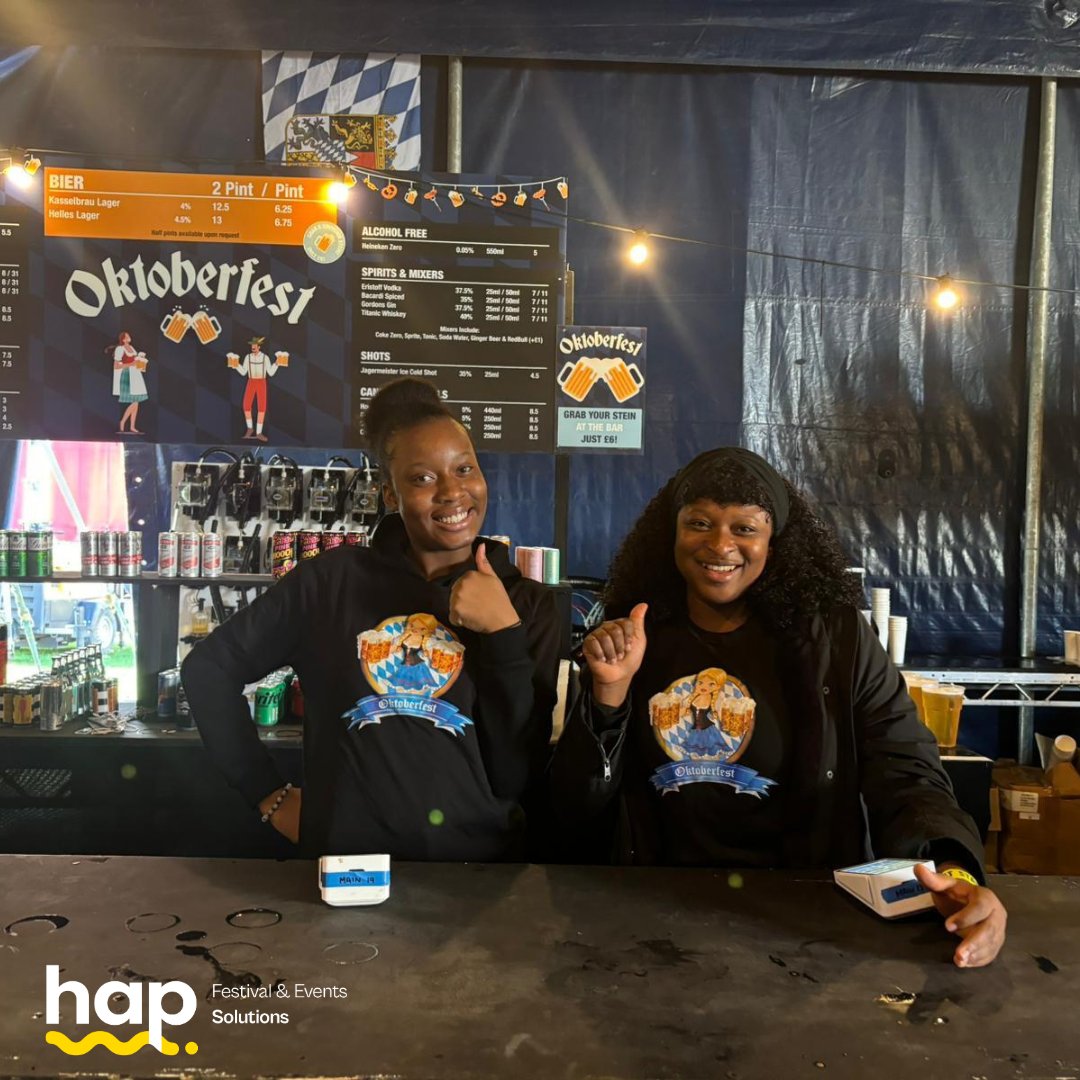hapStaff's tweet image. #hapstaff have been enjoying their shifts at Oktoberfest events all across the UK! 🍻

#Oktoberfest #Barstaff #Team #October