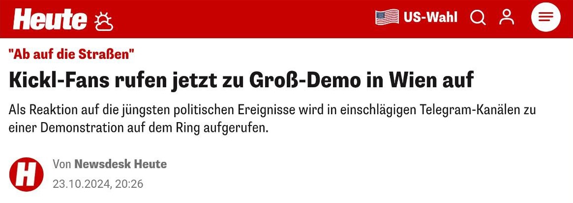 NoeWehrtSich's tweet photo. 🇦🇹 #Demoaufruf für den 9.11. in #Wien - Wenn der Wählerwille nicht akzeptiert wird, ist es Diktatur!
🔹Das linke Establishment hat gegen das Volk entschieden, doch das lassen wir uns nicht bieten. Wir gehen für unsere #Freiheit und für unsere #Demokratie auf die Straße. ⬇️#Demo https://t.co/zoAfxPzdp4