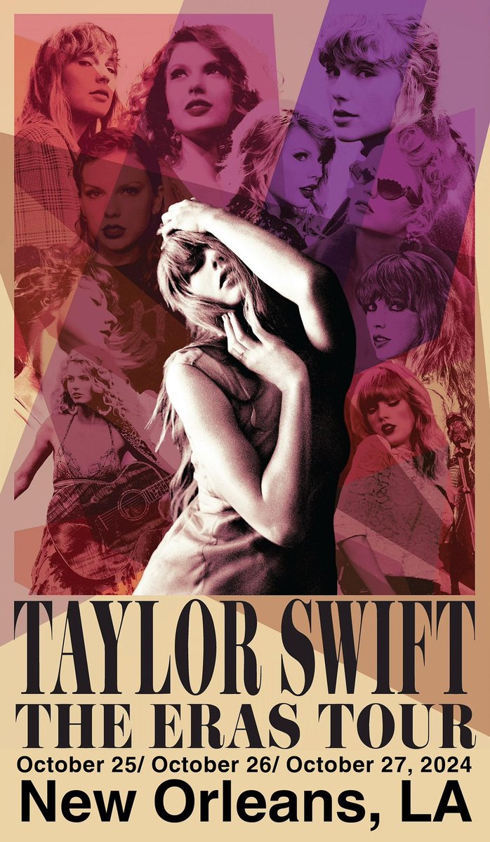 TSUpdating's tweet photo. 🚨The Eras Tour poster for New Orleans https://t.co/8brRjQZrfA