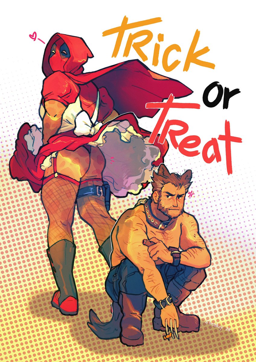 Steakcy_corgi's tweet photo. Red Riding Hood and Big Bad Wolf are out for trick or treat season 🦇👻🎃 https://t.co/7HByVN6PC9