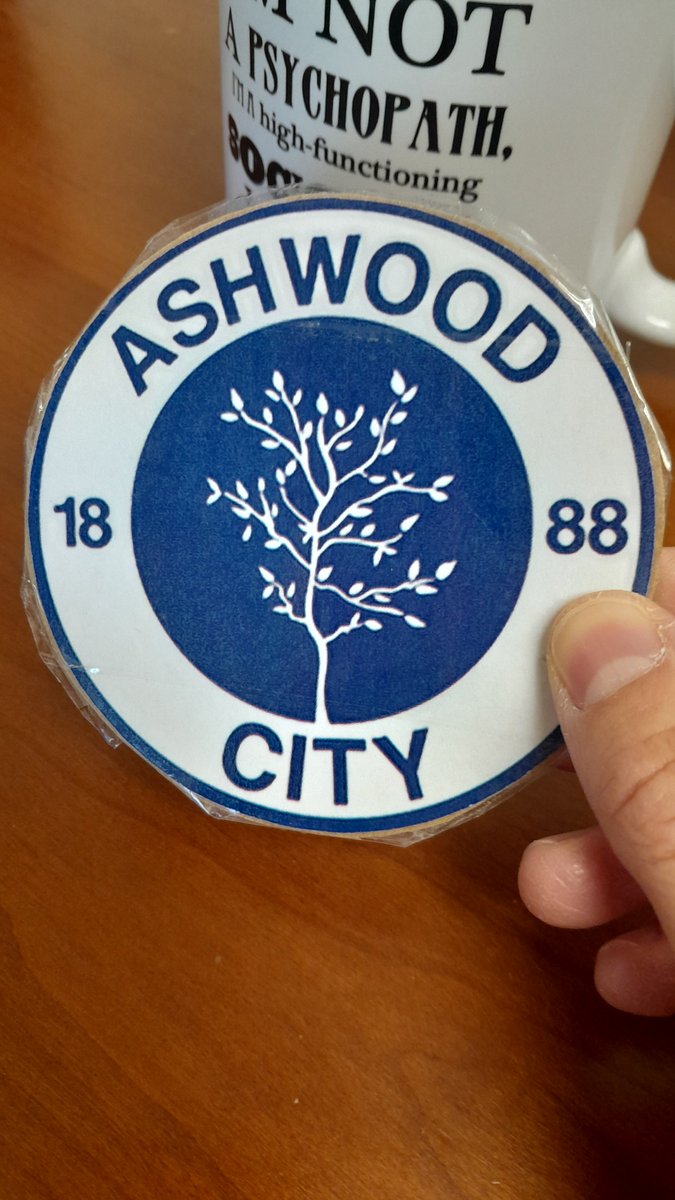 redpenrevlution's tweet photo. I made a coaster for my coffee cup reflecting my fav FC. #ashwoodcity #theoffensive

...My new job might not be giving me enough to do. 😅 https://t.co/q0FePKPWFo
