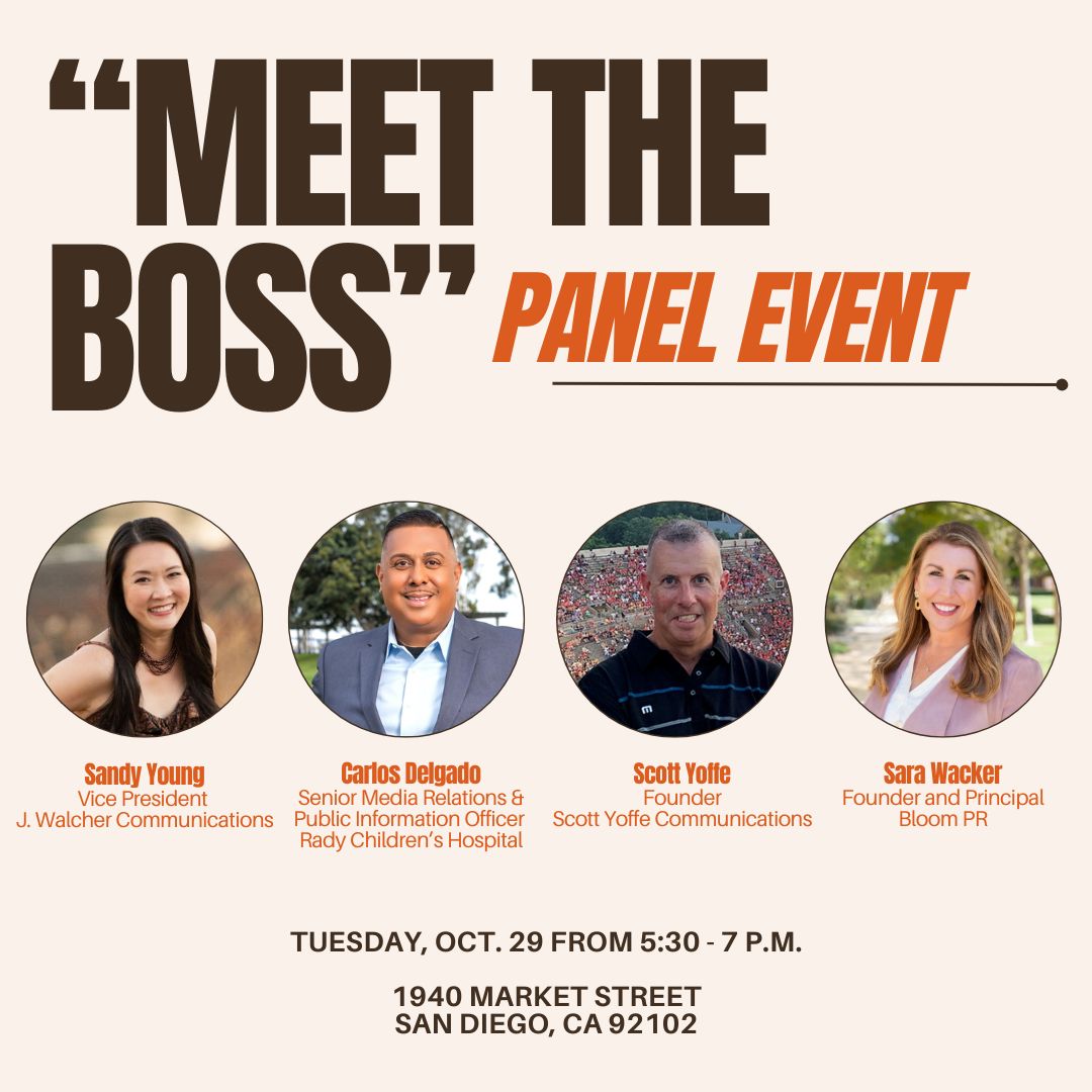 Sandy Young (@san_dyego) on Twitter photo I'll be a panelist at <a href="/PRSAsandiego/">PRSA SanDiego/IC</a>'s "Meet the Boss" event on Tuesday, Oct. 29 at 5:30 p.m. at J. Walcher Communications headquarters. Join us! Space is limited ... RSVP prsasdic.org/event/meet-the…. #sandiegopr #prlife I'll be a panelist at <a href="/PRSAsandiego/">PRSA SanDiego/IC</a>'s "Meet the Boss" event on Tuesday, Oct. 29 at 5:30 p.m. at J. Walcher Communications headquarters. Join us! Space is limited ... RSVP prsasdic.org/event/meet-the…. #sandiegopr #prlife