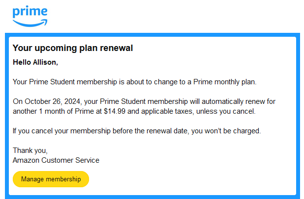 atdunny's tweet photo. @amazon Please use @IDme to re-verify student status instead of imposing a 4 year limit. I'm a student for one more year and I can't be the only person that could use a break. Goodness.😐 https://t.co/hIUn39QxQ5