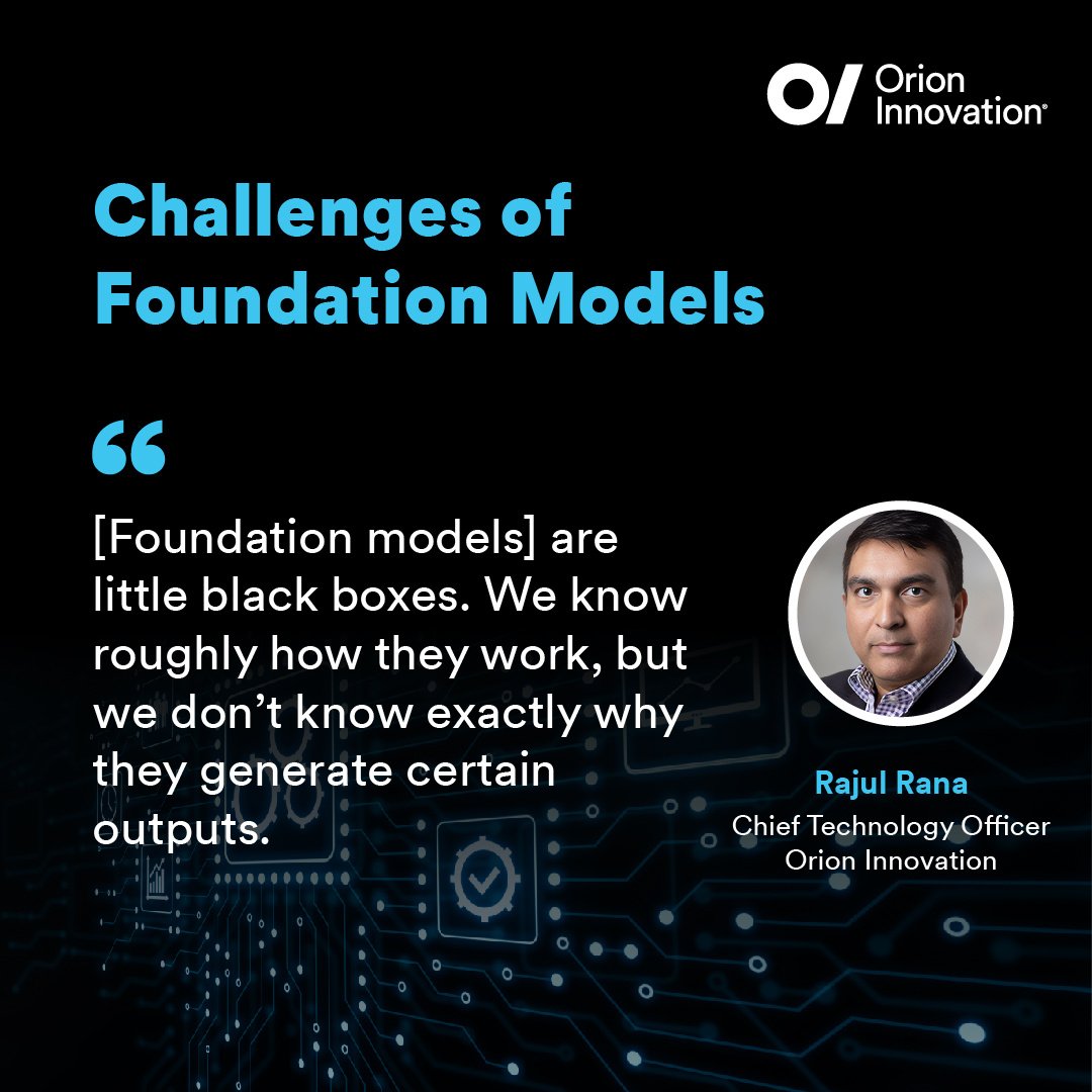 CurrentlyOrion's tweet image. Our Chief Technology Officer, Rajul Rana, was featured in a Built In article discussing the limitations of foundation models, specifically their lack of interpretability.

Read the article: hubs.la/Q02VJk500

#GenAI #FoundationModel #DigitalTransformation #CurrentlyOrion
