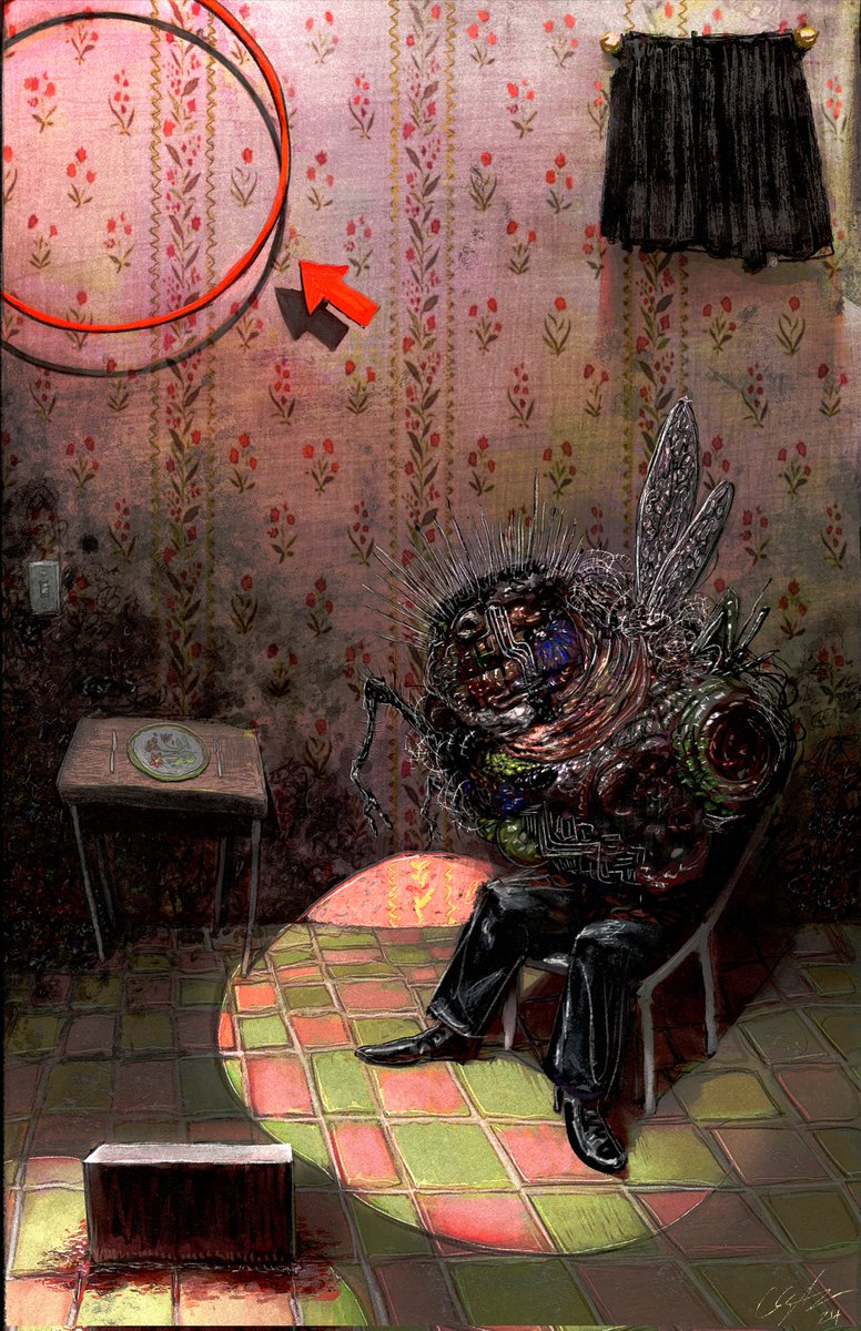 cds_art_'s tweet photo. "Angel of Hearth and Home" 

Cover illustrations I did for Gravity Loop Issue 3! Put together by @HR_Freud @lichenritual https://t.co/kksfjChe7t