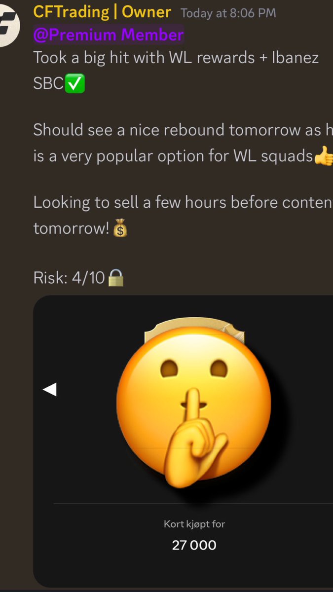 CFTrading_'s tweet photo. 🚨 I JUST INVESTED 8 MILLION COINS INTO THIS PLAYER ON EAFC 25💸💰

📚Im sending the tip to some of you!
- ❤️ LIKE
- 🔄 REPOST
- ☝️ FOLLOW SO I CAN MESSAGE YOU

#FC25 #EAFC #EAFCTRADING #EAFCTRADINGTIP https://t.co/IhXv7SlKfb