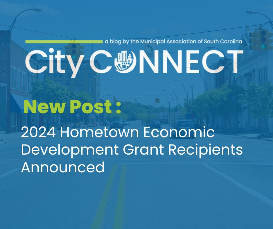 New post on the City Connect blog: https://t.co/RN8QtTAZd0

The Municipal Association of SC has awarded Hometown Economic Development Grants, powered by VC3, to 12 cities and towns for the 2024 grant…