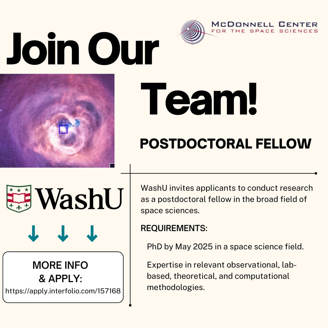 WashU Physics (@washuphysics) on Twitter photo Join WashU as a postdoc in space sciences!
mcss.wustl.edu/news/postdocto… Join WashU as a postdoc in space sciences!
mcss.wustl.edu/news/postdocto…