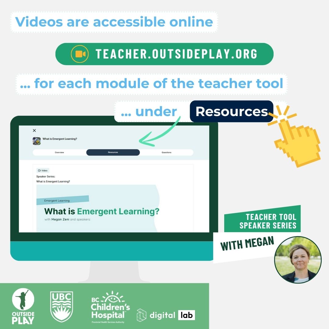outsideplayubc's tweet photo. ✨Curious to know more about emergent learning?🌿
Our FREE https://t.co/EBMAHNq3X5 speaker series featuring Krista Spence, Toronto Lab School (Land Based Education) @kspencerino, is now available for teachers and system leaders! With host Megan Zeni @Roomtoplay ! https://t.co/dSzayccXYK