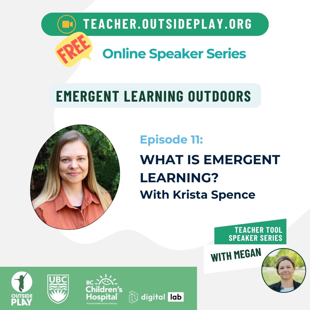outsideplayubc's tweet photo. ✨Curious to know more about emergent learning?🌿
Our FREE https://t.co/EBMAHNq3X5 speaker series featuring Krista Spence, Toronto Lab School (Land Based Education) @kspencerino, is now available for teachers and system leaders! With host Megan Zeni @Roomtoplay ! https://t.co/dSzayccXYK