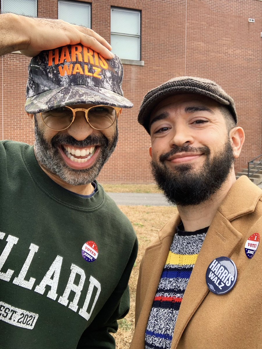 MathewChavez's tweet photo. I woke up emotional this morning because today is the day! We officially cast our vote in this year’s most critical and historic election. 🗳️🇺🇸 #Vote #EarlyVoting https://t.co/lSA5MQBalW
