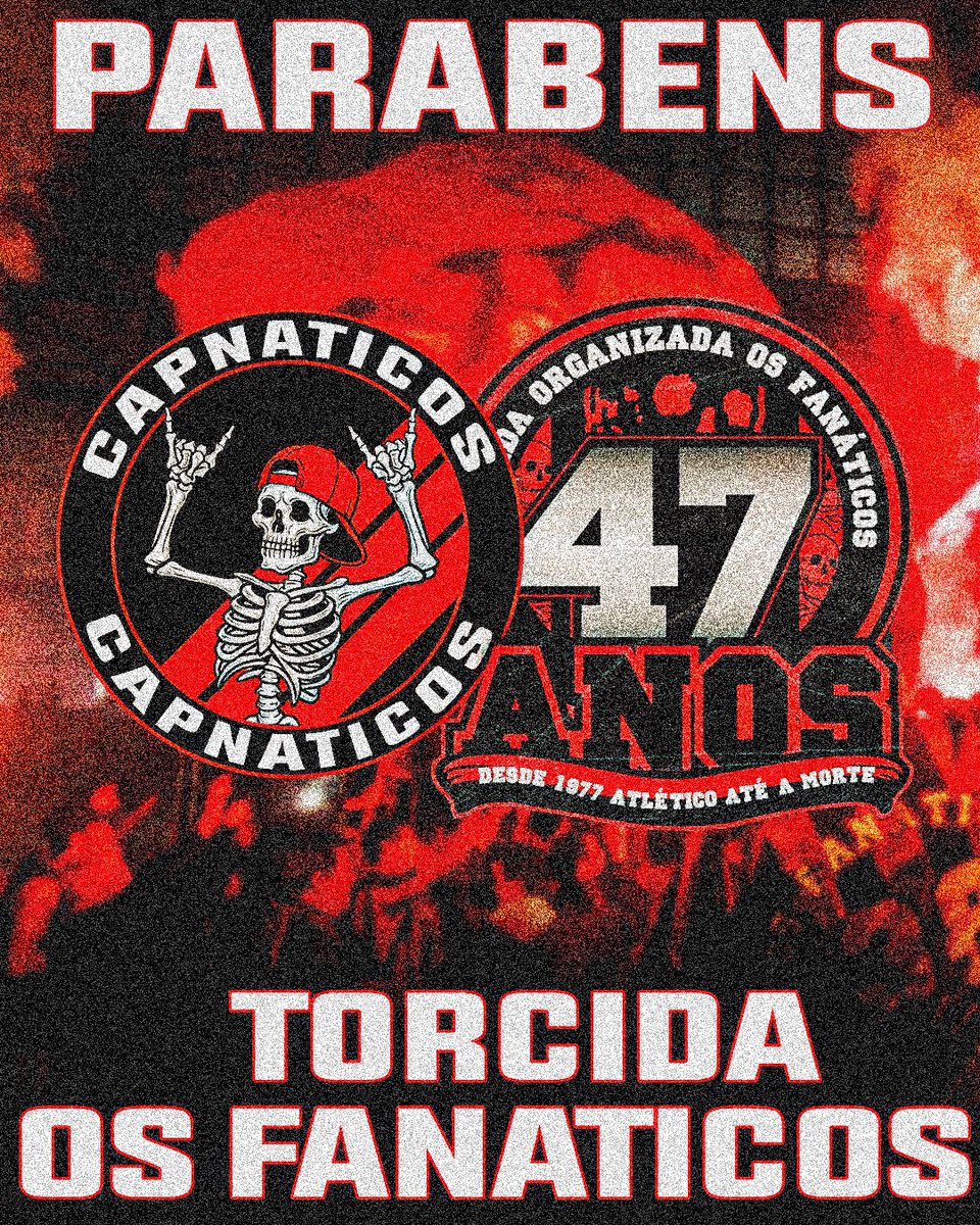 Parabéns <a href="/Tof1977oficial/">Torcida Organizada Os Fanáticos</a> 
Pelos 47 anos de amor ao furacão 🌪️