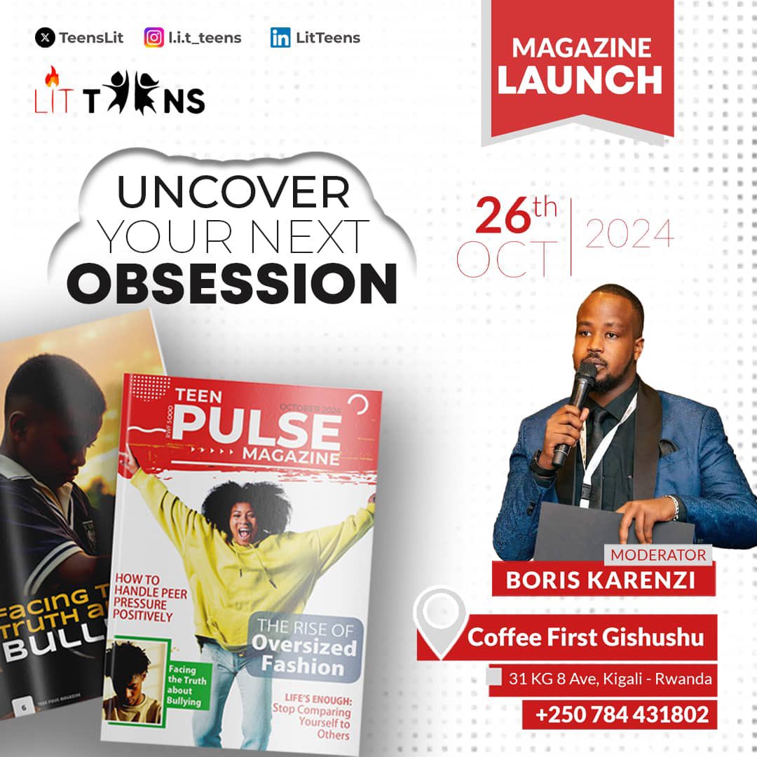 The clock is ticking ⏱️

The launch of #TeenPulseMagazine is around the corner 🗓️

Come along with our motivated youth at <a href="/TeensLit/">lit_teens</a> as they explore and express themselves via reading and writing.

Register today by clicking the provided link!  
forms.gle/SrGN4VBxUAdbPd…

🗓️October