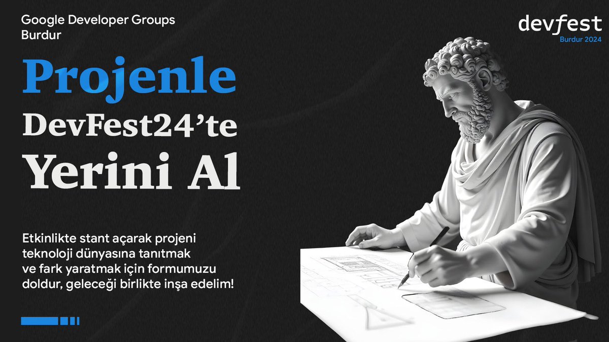 “🚀 Topluluğunuzla veya şirketinizle DevFest24’te yerinizi alın! Projelerinizi tanıtın, teknoloji dünyasında fark yaratın! Standınızı kurmak için başvurunuzu hemen yapın. Sınırlı yer var, fırsatı kaçırmayın! Detaylar ve başvuru: forms.gle/o69A5cJVvsJGdU… 💼💻
#DevFest24 #GDGBurdur