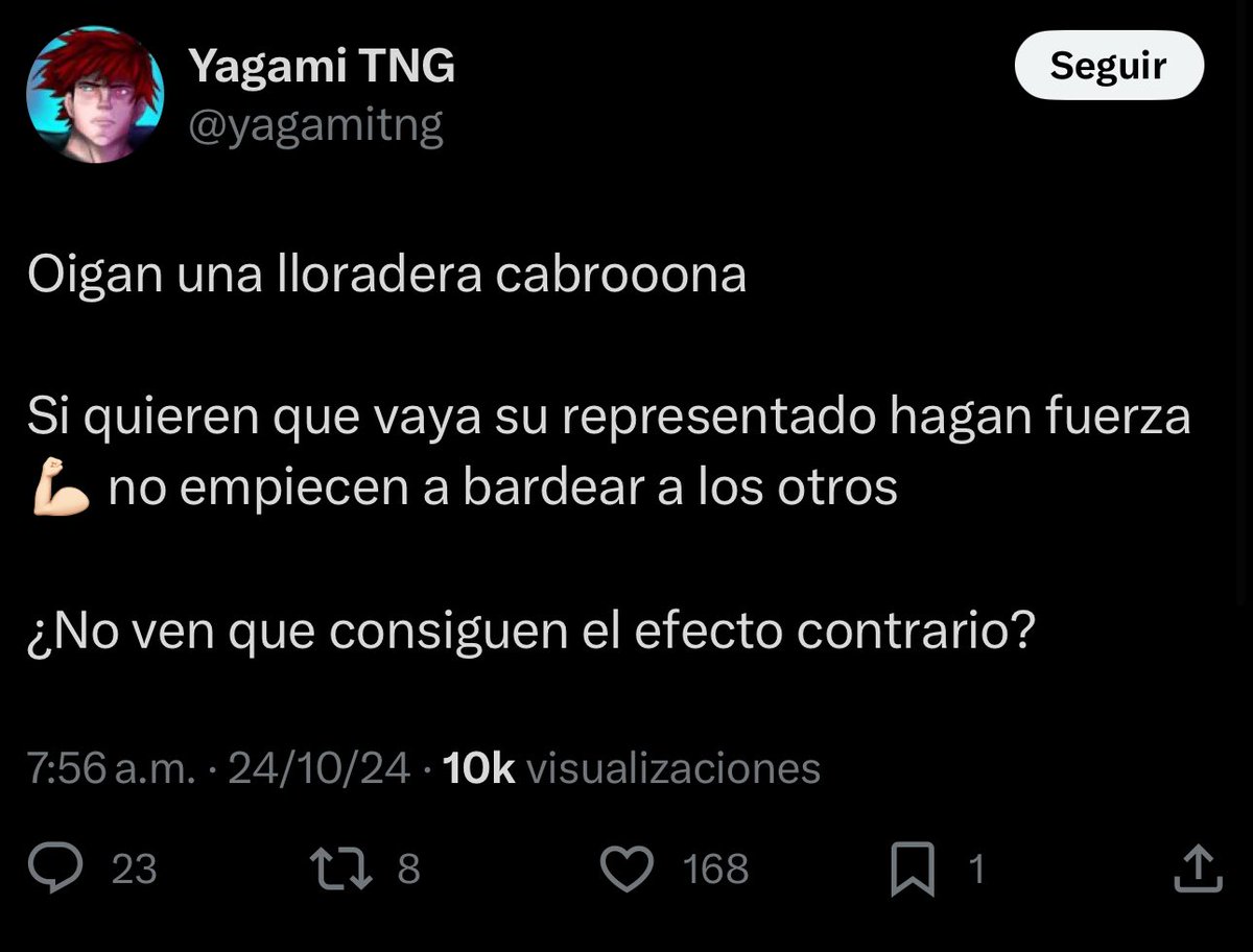vocens's tweet photo. @yagamitng Pues están haciendo fuerza porque quieren que vaya su representado, quien está llorando ahora putito

Pinche yagami nunca valiste verga iajajajaja ya quédate en el free y no vuelvas a las escritas https://t.co/InbJ0YYSNT