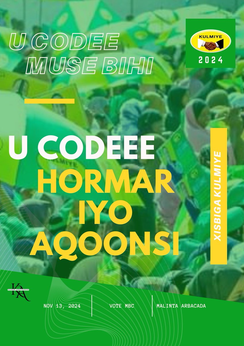 Kaderabdikader's tweet photo. U Codee @XISBIGAKULMIYE 
Codkaaga Sii Maddaxwayne  @musebiihi

#Nabadkucodee
#musebihiucodee
#somalilanders 

 #Nov13 https://t.co/0iUwAdyOyt