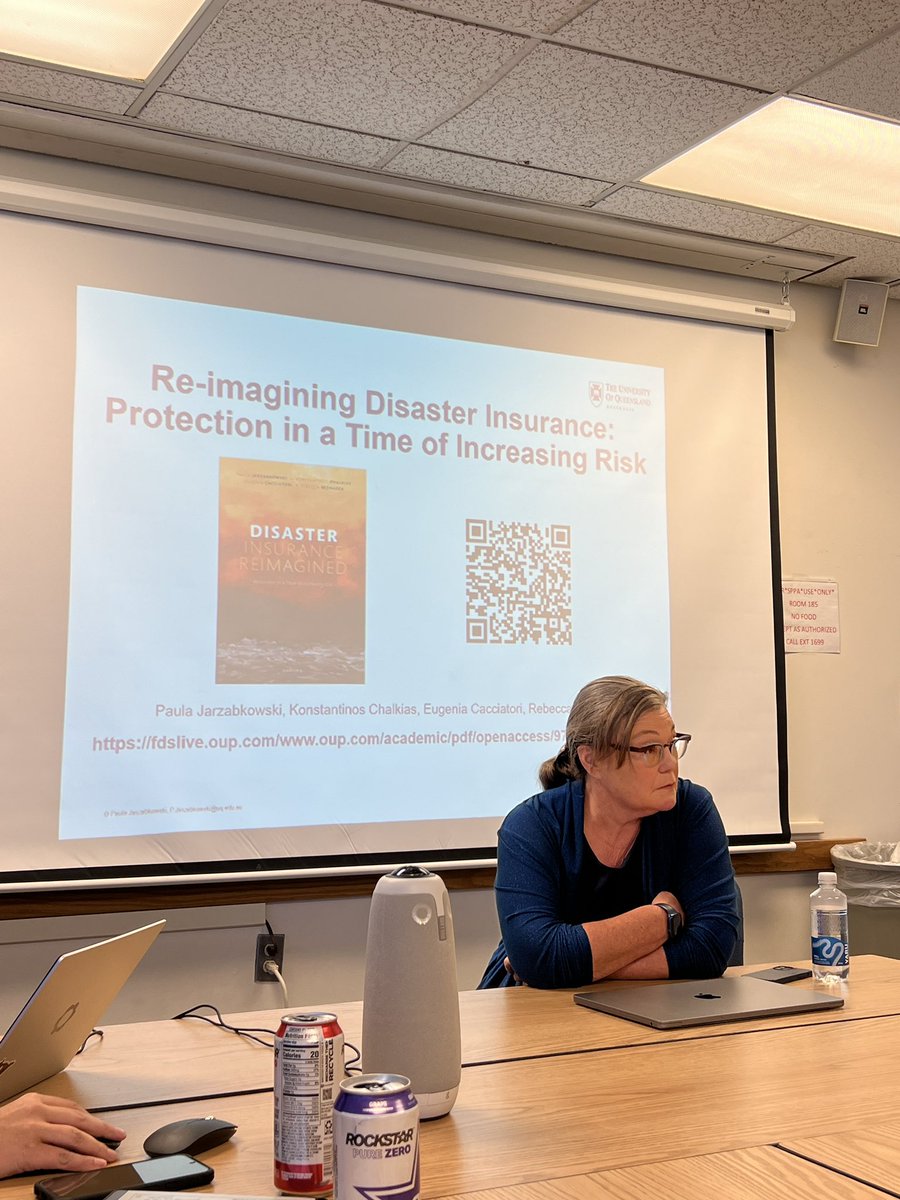 Great conversation at the UD Coastal Resilience Workshop with <a href="/ProfJarz/">Prof Paula Jarzabkowski</a> about disaster insurance and climate change. Looking forward to more discussions about insurance as #climate adaptation 

Check out her open access book!