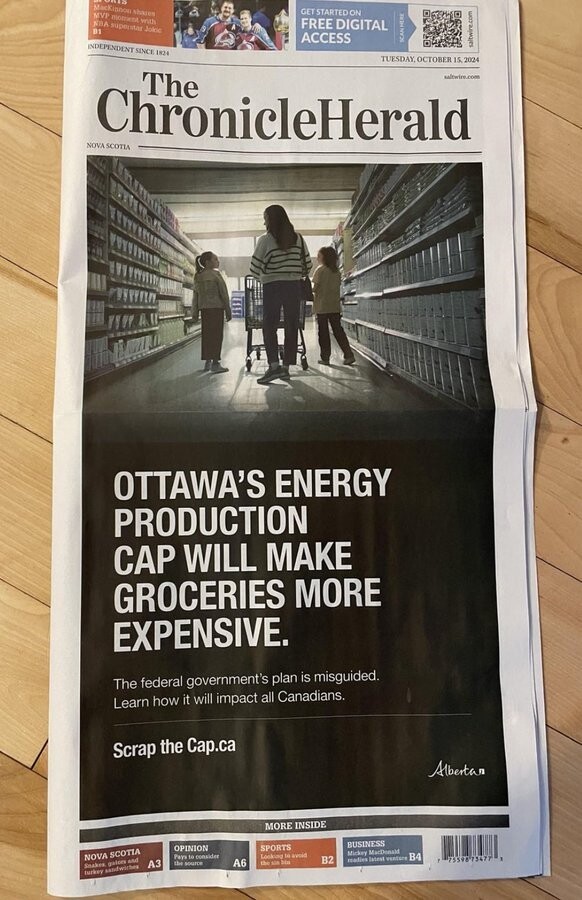 The latest propaganda from <a href="/ABDanielleSmith/">Danielle Smith</a>, the best friend fossil fuel billionaires have ever had.

Funny, no mention of Jasper fire though. Or the Calgary flood. Or the Fort McMurray fire, the worst climate change related disaster in Canada to date, costing nearly $6 billion.