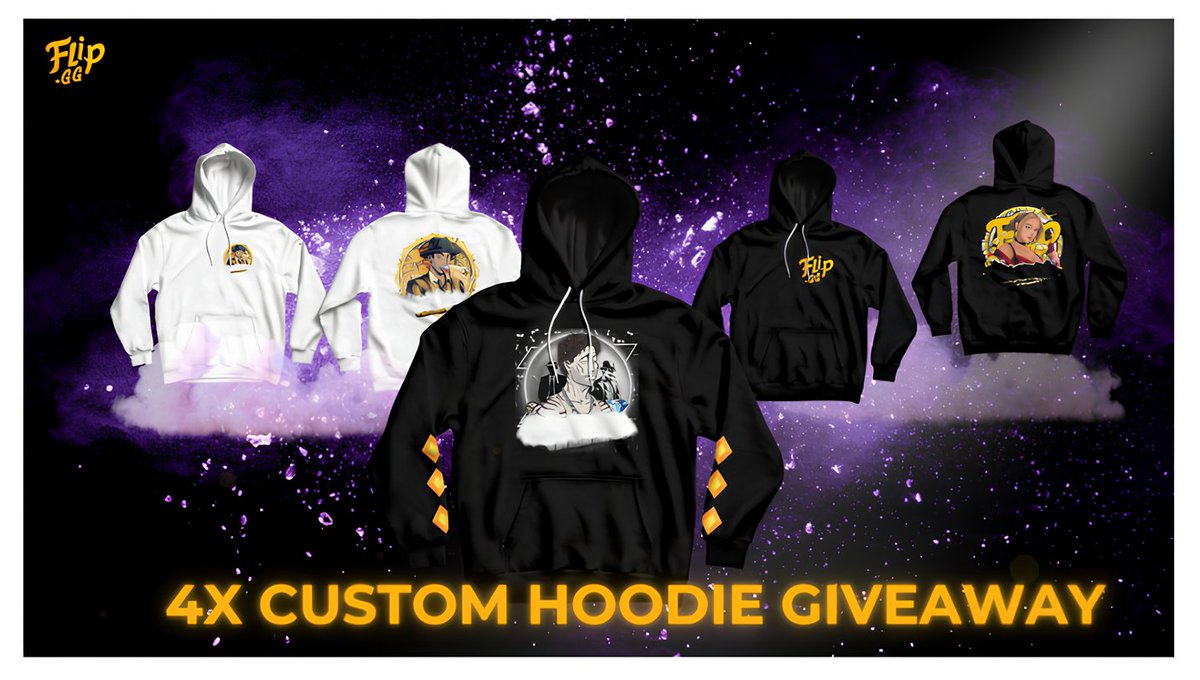🟠 1st Merch Giveaway 🟠 

Custom Hoodies Edition + Extras🎉

Wanna score some free merch designed to your preference? 🤩

Enter the draw:
✔️ Follow <a href="/Flipgg_/">Flip.gg</a>
✔️ RT &amp; tag a friend 🗨️👇