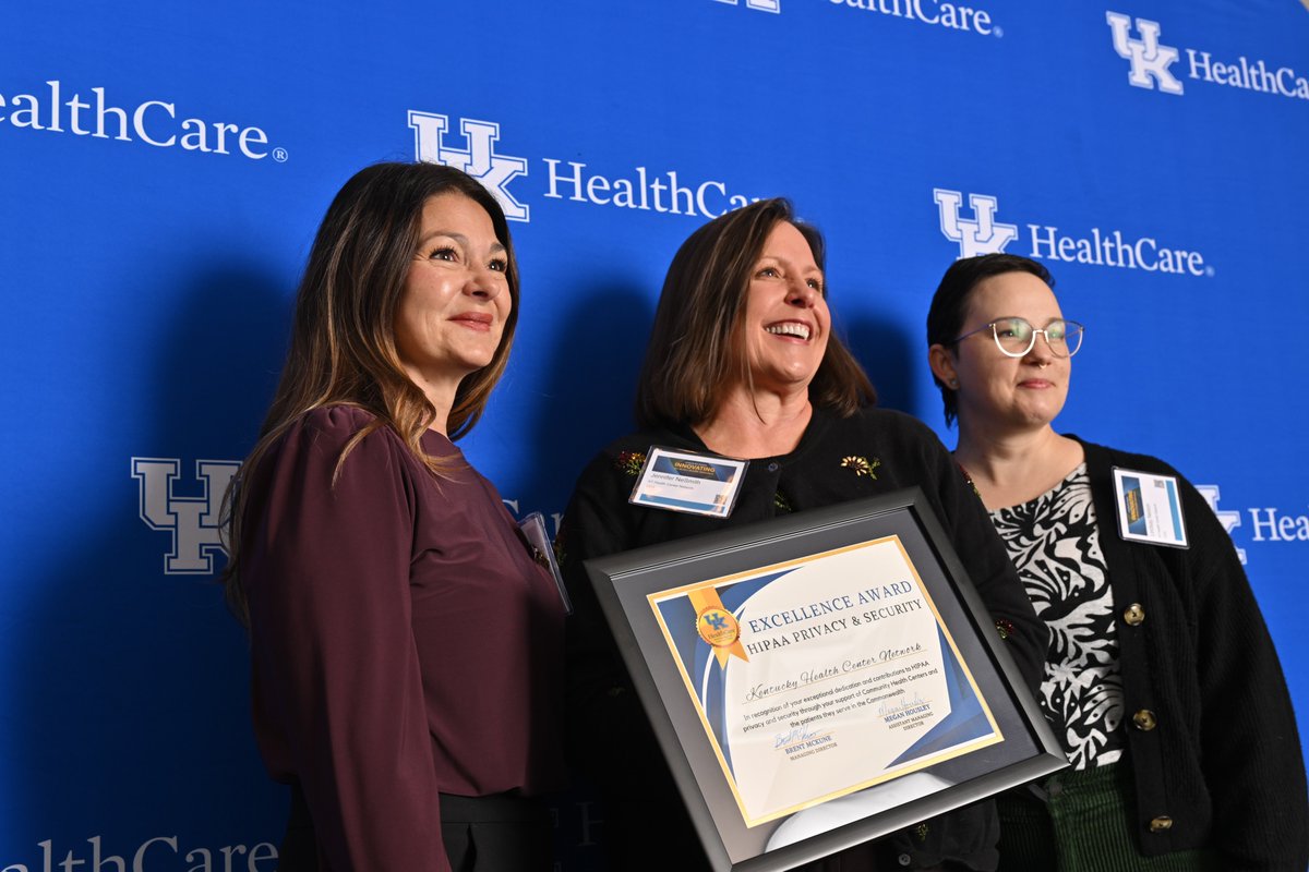 KentuckyREC's tweet image. KHCN (Kentucky Health Center Network) received our #HIPAA #ExcellenceAward for their service to healthcare organizations throughout the Commonwealth, joining with Kentucky Regional Extension Center to provide  #SecurityRiskAssessment each year.
