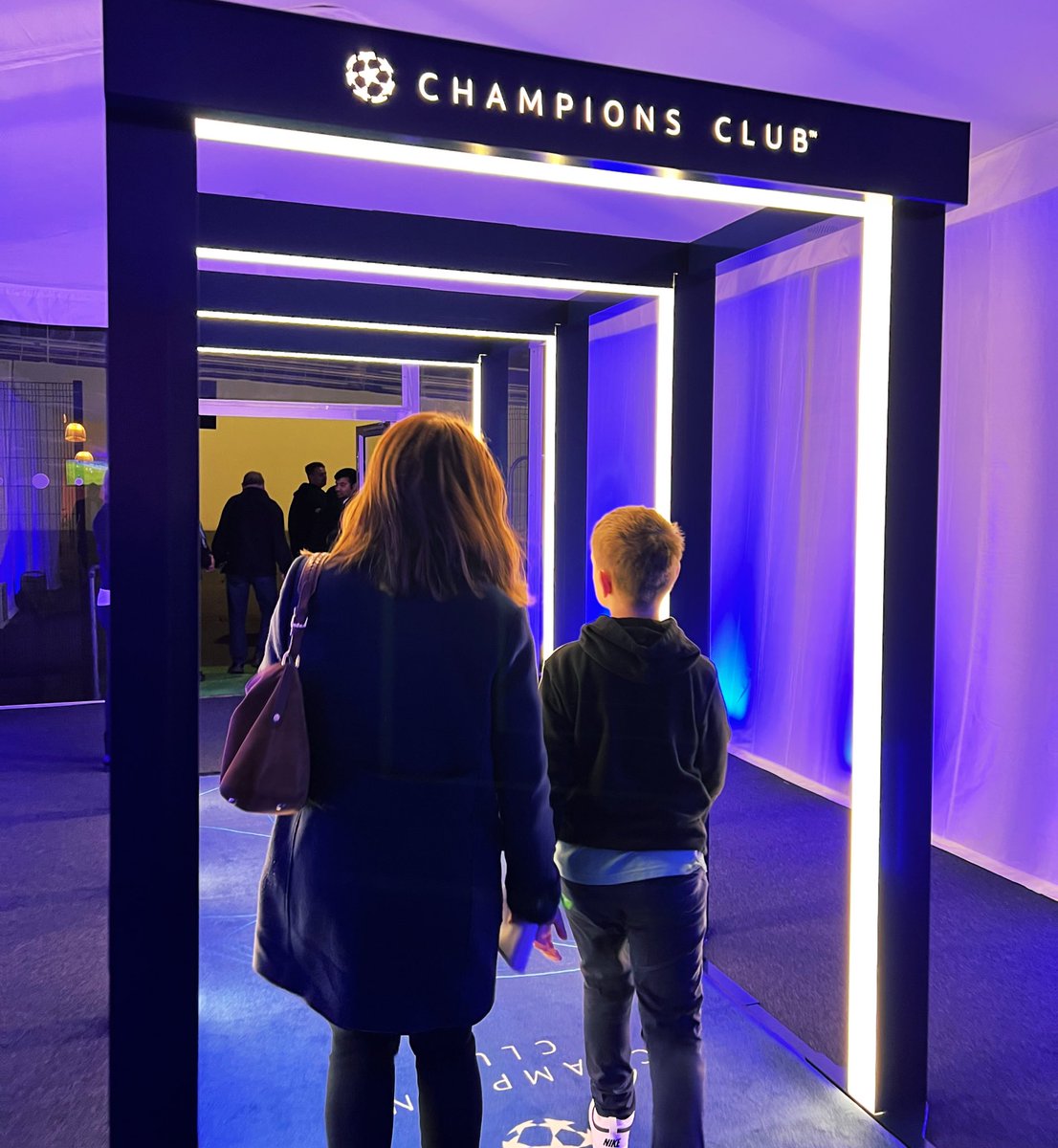 tobystephenson's tweet photo. A friend at UEFA ⚽️ arranged a night at Etihad Stadium my son (and I) will always remember - WHAT a half term! https://t.co/JldUPb00zw