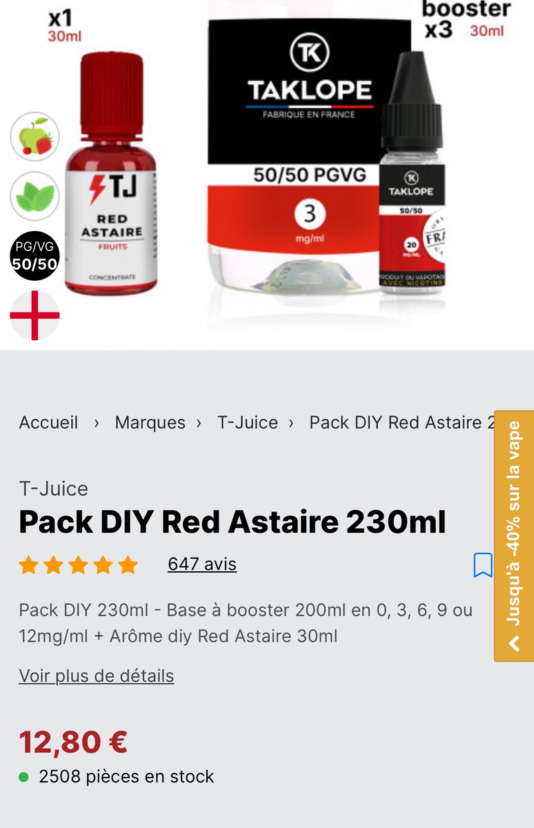 Esprit de Qontradiction (@grandsachoir) on Twitter photo Taxe sur la #vape indolore selon <a href="/C_deCourson/">Charles de Courson</a>. Alors prenons un exemple. J’achète souvent ce pack de 230 ml pour 12,80 €. 230 ml x 0,15 € = 34,50 € de taxe. Total 47,30 €. Soit 270 % d’augmentation. Le tabac lui n’augmentera pas. Voilà.
<a href="/aiduce/">aiduce</a> <a href="/FIVAPE/">FIVAPE</a> <a href="/ex_sovape_fr/">ex_sovape_fr</a> Taxe sur la #vape indolore selon <a href="/C_deCourson/">Charles de Courson</a>. Alors prenons un exemple. J’achète souvent ce pack de 230 ml pour 12,80 €. 230 ml x 0,15 € = 34,50 € de taxe. Total 47,30 €. Soit 270 % d’augmentation. Le tabac lui n’augmentera pas. Voilà.
<a href="/aiduce/">aiduce</a> <a href="/FIVAPE/">FIVAPE</a> <a href="/ex_sovape_fr/">ex_sovape_fr</a>