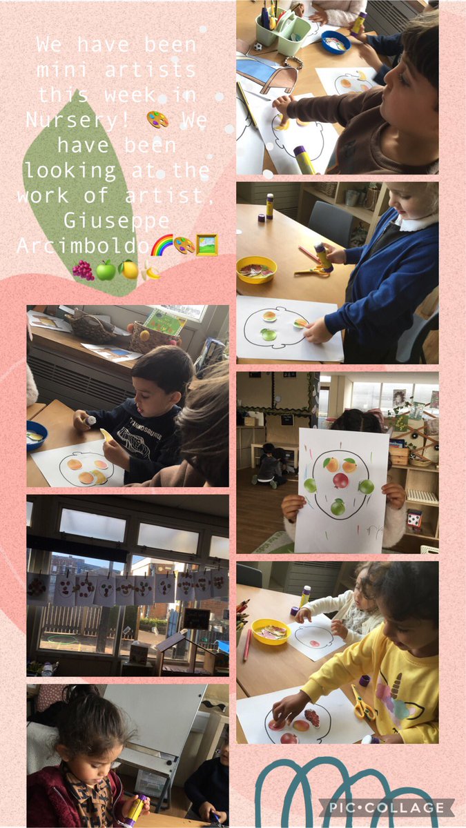 We have been mini artists this week in Nursery! 🎨 We have been looking at the work of artist, Giuseppe Arcimboldo. We enjoyed spotting different fruits and vegetables he uses in his artwork whilst feeling inspired to create our own fruit faces! 🍏🍌🍋🍇🎨🖼️🌈