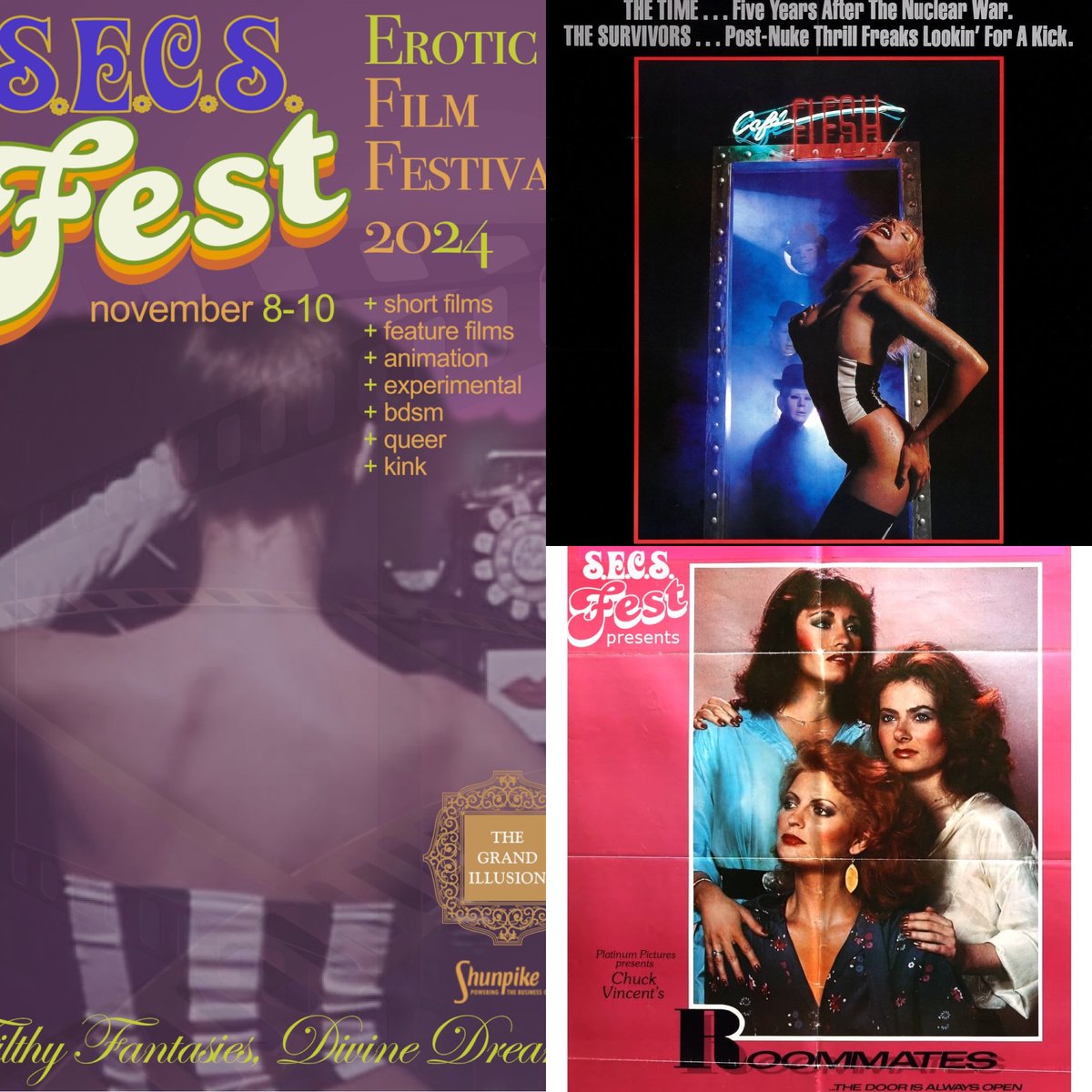 The SECS Fest archival shows are the best EVER! #CafeFlesh and #Roommates! Get your tickets now!strangertickets.com/events/1594425…