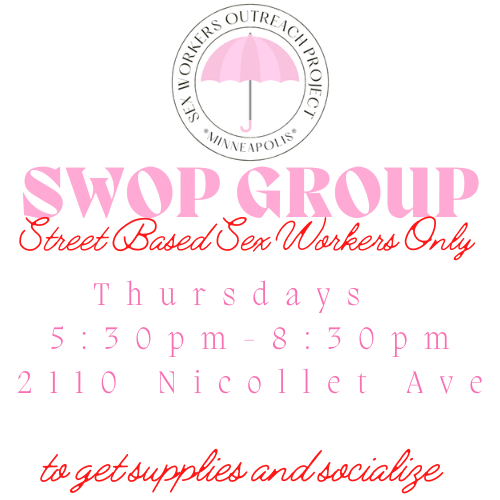 Thursdays at 3pm we do group for Street Based Sex Workers to get harm reduction supplies &amp; socialize

Today we are also making vision boards!

Thanks to <a href="/TwinCitiesDSA/">Twin Cities DSA 🌹</a> for inviting us to St Paul last week and <a href="/campnenookaasi/">Camp Nenookaasi</a> for offering upcoming transportation support  💜💜💜