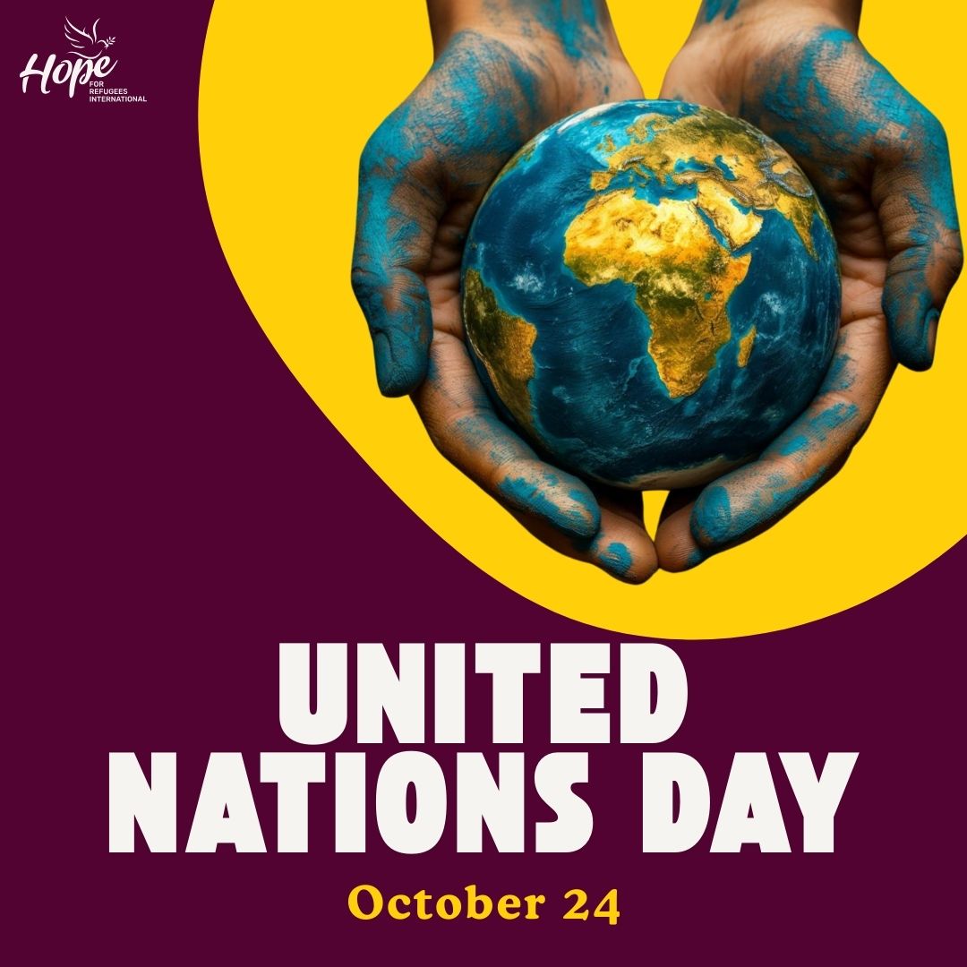 🌍 Today, we celebrate #UnitedNationsDay and the mission of peace, human rights, and dignity for all. At Hope for Refugees, we work every day to make this a reality for displaced individuals. Together, we can build a better, more inclusive future. 💙
#UNDay #HopeForRefugees