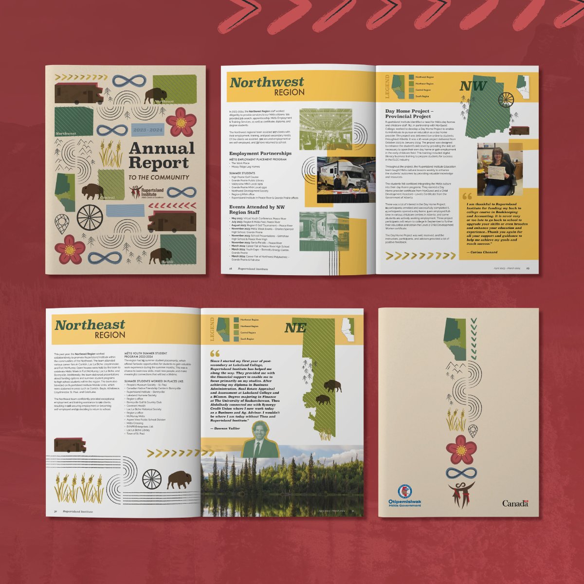 pipikwan pêhtâkwan (@pipikwanpcomms) on Twitter photo Our talented Graphic Designer, Melaina Goos, created a mid-century modern inspired annual report for our client Rupertsland Institute (<a href="/rupertslandorg/">Rupertsland Institute</a>).  Incorporating Métis cultural elements throughout, the report is an engaging celebration of RLI and its clients' achievements. Our talented Graphic Designer, Melaina Goos, created a mid-century modern inspired annual report for our client Rupertsland Institute (<a href="/rupertslandorg/">Rupertsland Institute</a>).  Incorporating Métis cultural elements throughout, the report is an engaging celebration of RLI and its clients' achievements.