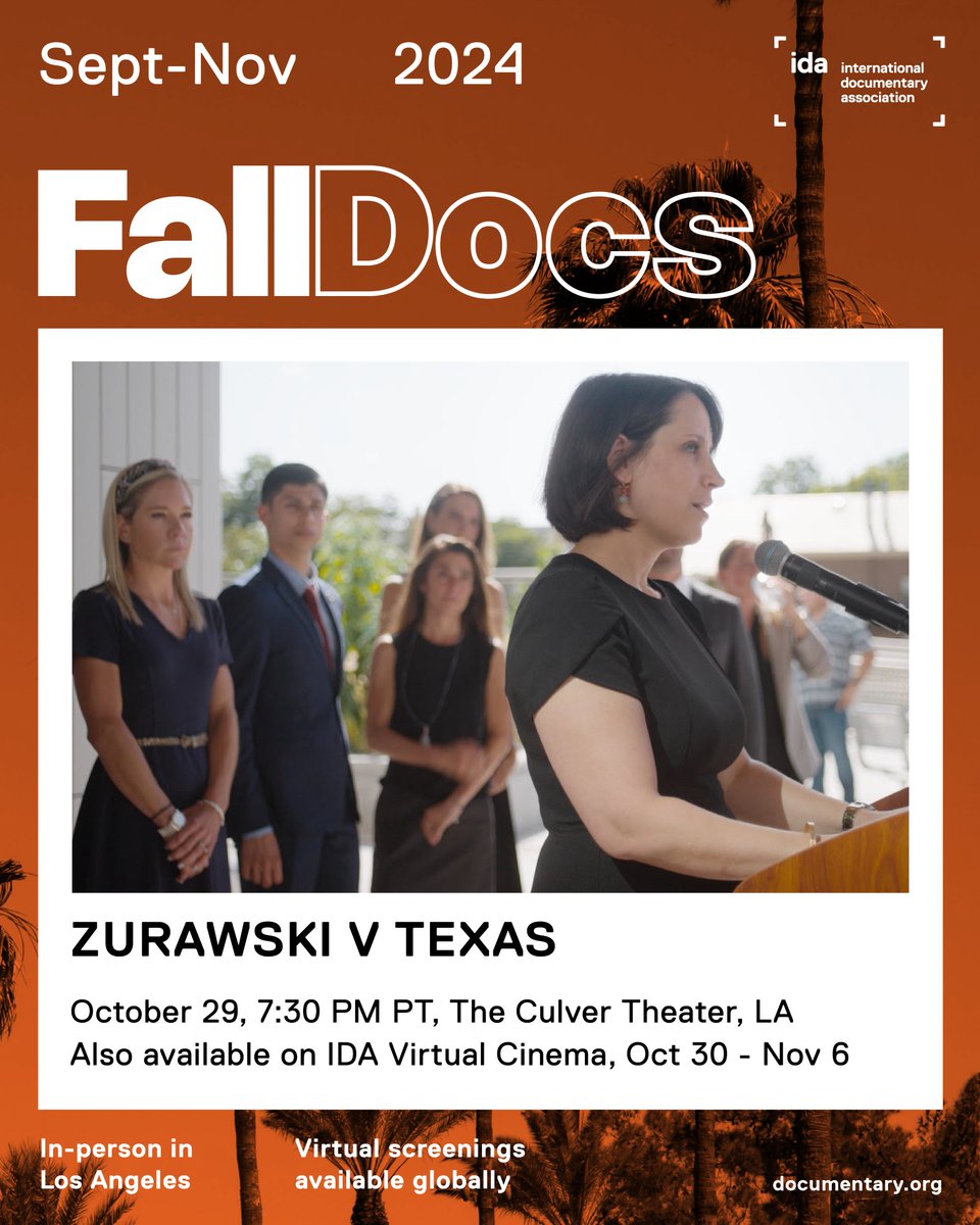 IDAorg's tweet photo. 6 more days until #FallDocs screens 'Zurawski v Texas' at The Culver Theater! RSVP here: https://t.co/CheATpH3oc https://t.co/4RD5olemVH