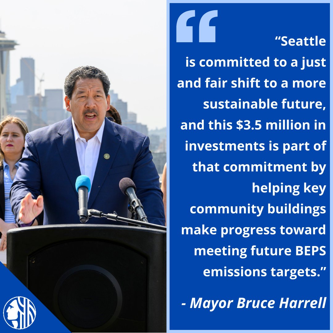 SeattleOSE's tweet image. The Office of Sustainability &amp;amp; Environment just announced $3.5 million in funding through Seattle’s new Building Decarbonization Grants 📢

The funding will help eight under-resourced buildings afford retrofits and technical analyses to help comply with Seattle’s Building…