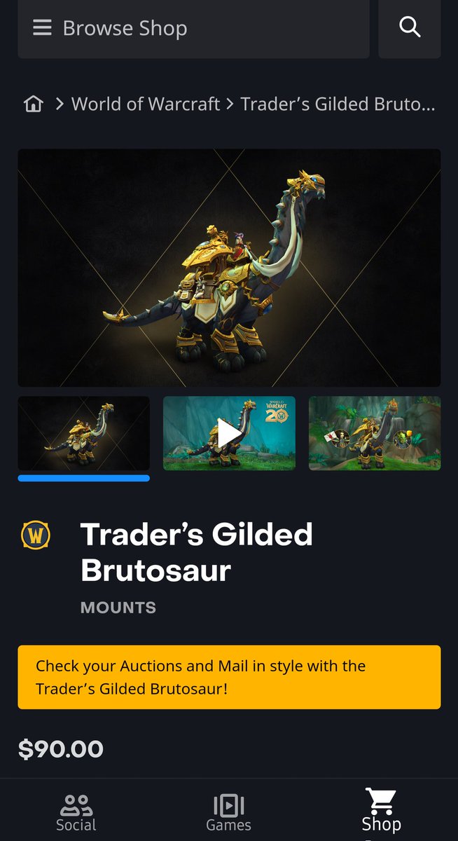 Dirty_NFTs's tweet photo. @Asmongold AH mount in the blizz shop https://t.co/3KPRI0u2e4