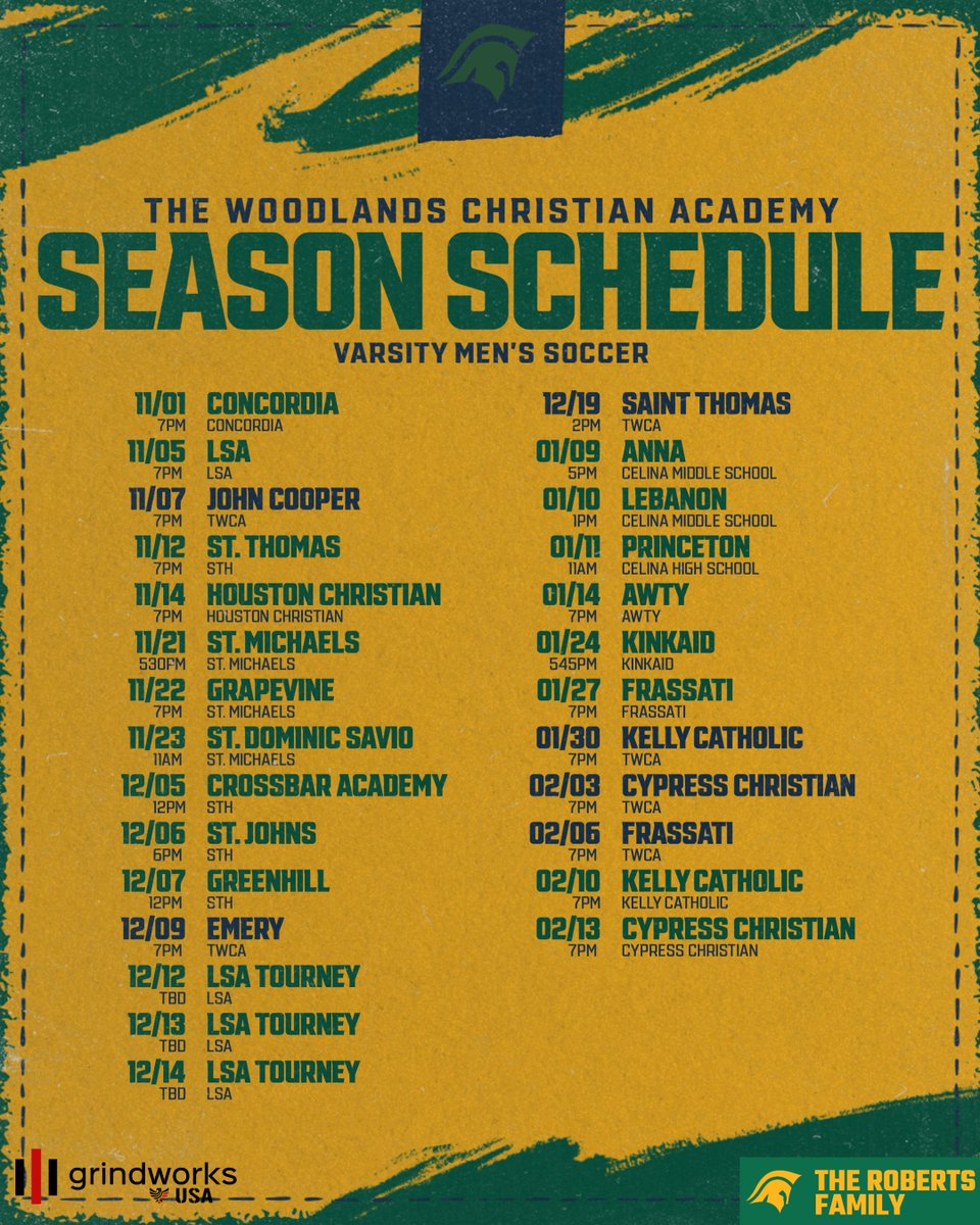 ⚽🔥 Get ready, Warriors! The official 2024 Soccer Schedule is here! Mark your calendars and come out to support your team as we chase victory! 🏆💪 #TWCAWarriors #SoccerSeason #WarriorPride