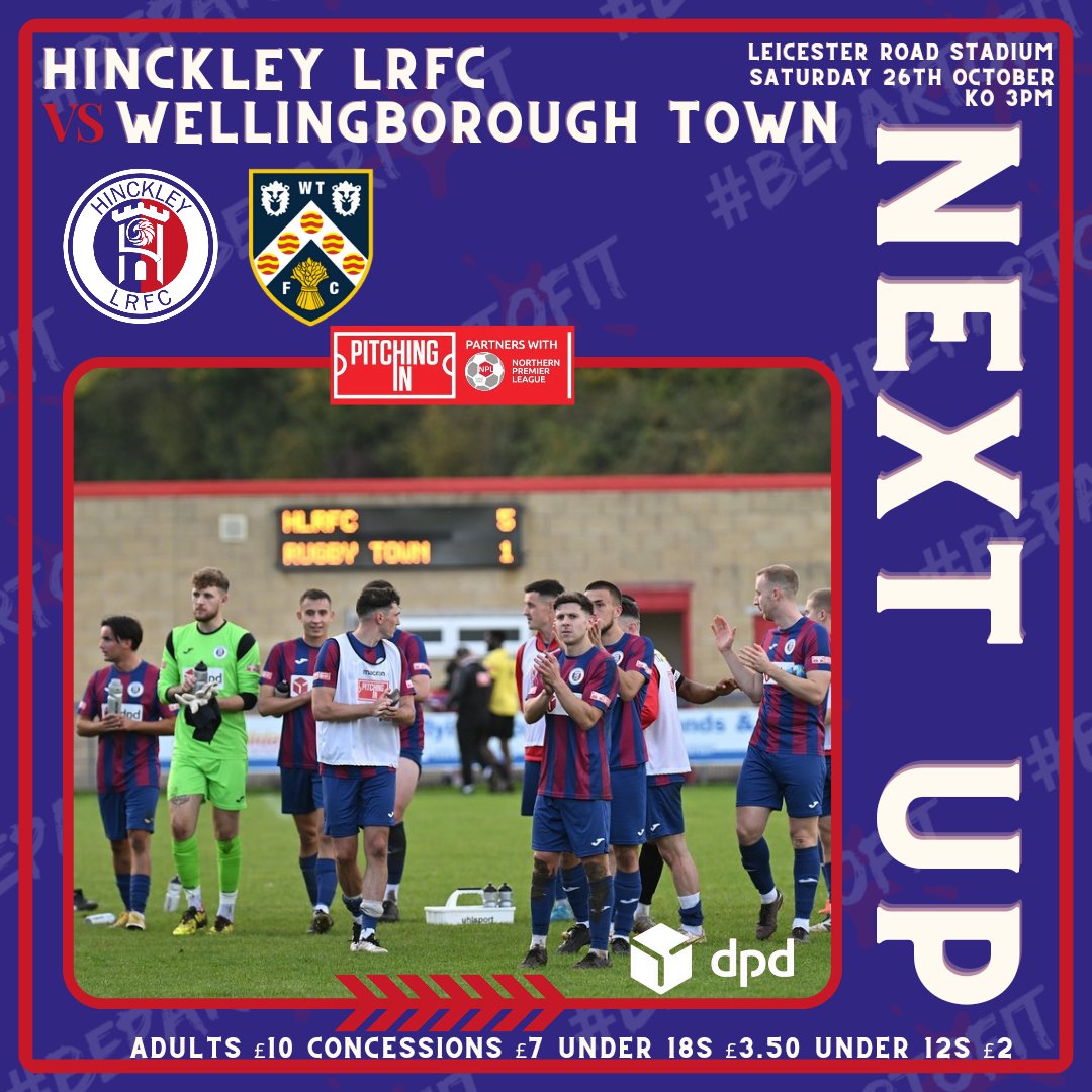NEXT UP

<a href="/doughboys_wtfc/">Wellingborough Town FC</a> are the visitors to Leicester Road this weekend

Details below ⬇️
