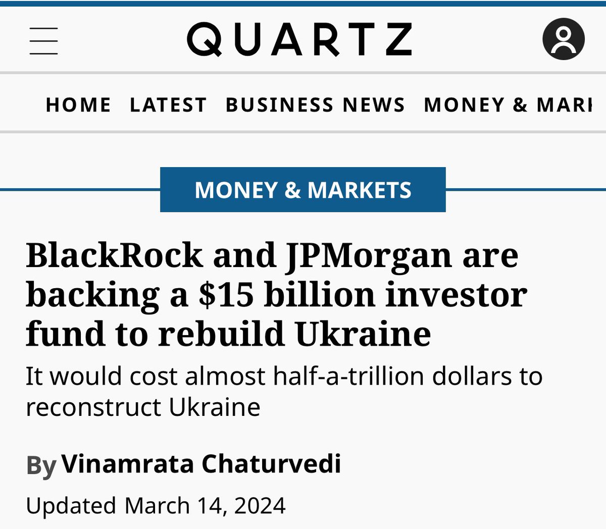 Here’s what the media won’t tell you about why Mark Milley is bashing Trump.

He cashed out on his military service to become a Senior Adviser to JP Morgan which partnered with BlackRock on a $15 billion fund to “rebuild” Ukraine.

It’s simple: Trump is bad for business.