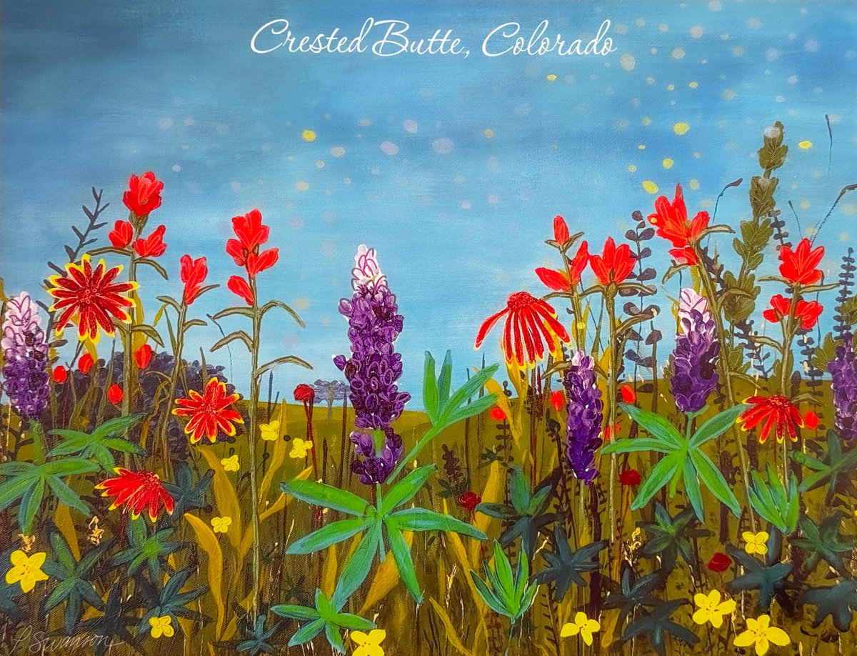 I was in Crested Butte, Colorado the other week and stumbled upon a fabulous artist. I couldn’t resist buying this print from her! The colors are so vibrant; they instantly lift my spirits every time I glance at it. 

priscillaswansonart.com
