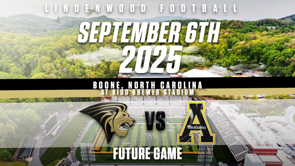 Lindenwood Athletics (@lu_lions) on Twitter photo On Thursday, the <a href="/LindenwoodFB/">Lindenwood Football</a> 🦁🏈 program announced a future game with Appalachian State University set for September 6, 2025
📕 | tinyurl.com/mrxdwhkz
#NewLevel On Thursday, the <a href="/LindenwoodFB/">Lindenwood Football</a> 🦁🏈 program announced a future game with Appalachian State University set for September 6, 2025
📕 | tinyurl.com/mrxdwhkz
#NewLevel