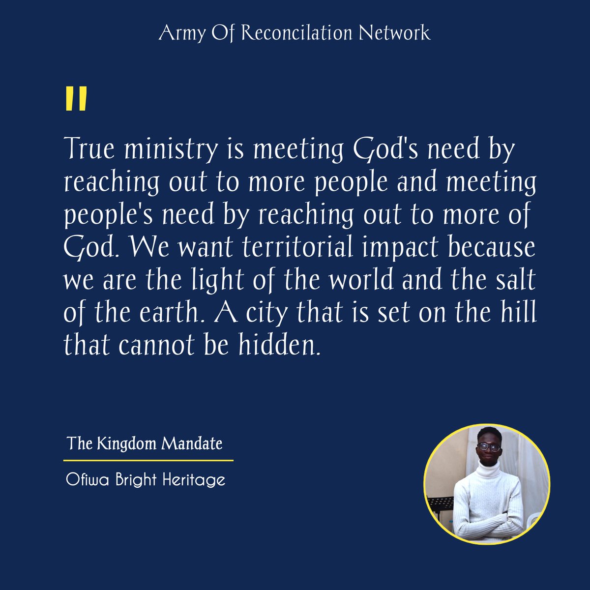 Brightheritage5's tweet photo. O man of God Fulfill the ministry which has been committed unto you..True ministry causes territorial impact and societal transformation 🔥🔥
#transformation
#Trueministry
#territorialarmy 
#armyofreconcilation https://t.co/675pD7puPN